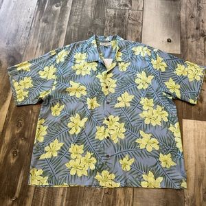 Men’s Tommy Bahama Hawaiian print  100% silk shirt size XXL